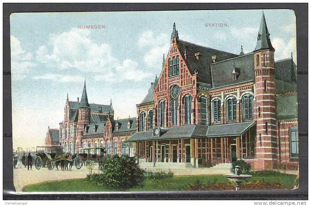 TOP!! NIJMEGEN * STATION * MIT ECKBUG 1910  *!! - Nijmegen