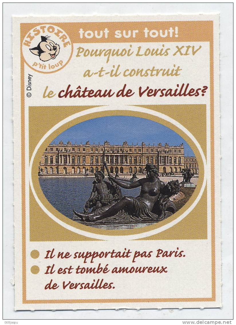 Fiche P'tit Loup Histoire Versailles - Geschichte