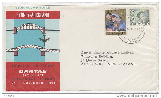 Australia-1965 Qantas FFC Sydney-Auckland - Airplanes