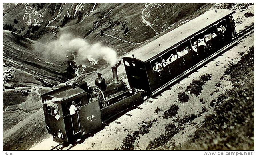 SUISSE BRIENZER ROTHORN : TRAIN TREIN ZUG TRENO  730 - Funicular Railway