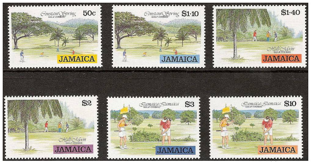 Jamaica SC#792-7, 1993 Golf Courses MNH - Golf