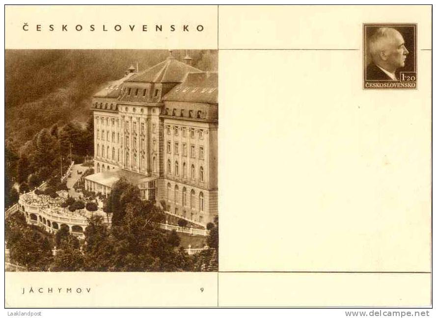 Ceskoslovensko Postal Stationary Illustrated Jachymov - Ansichtskarten