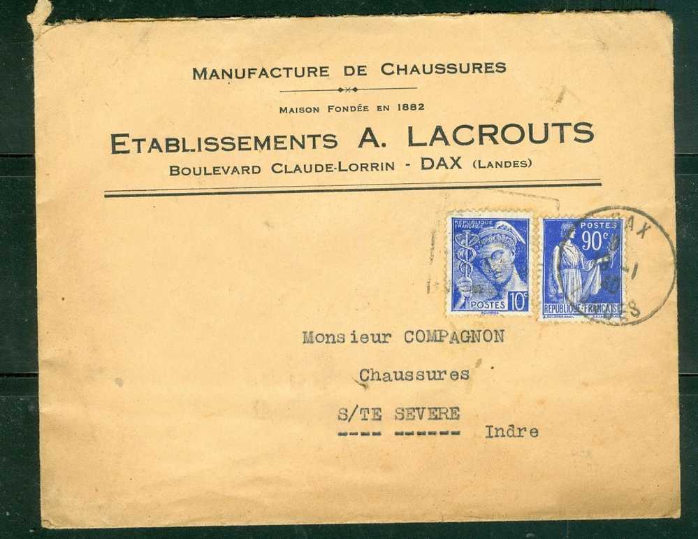 N°368  + N° 407  Sur Lettre   EN JANVIER 1941  - Ac4516 - 1932-39 Paix