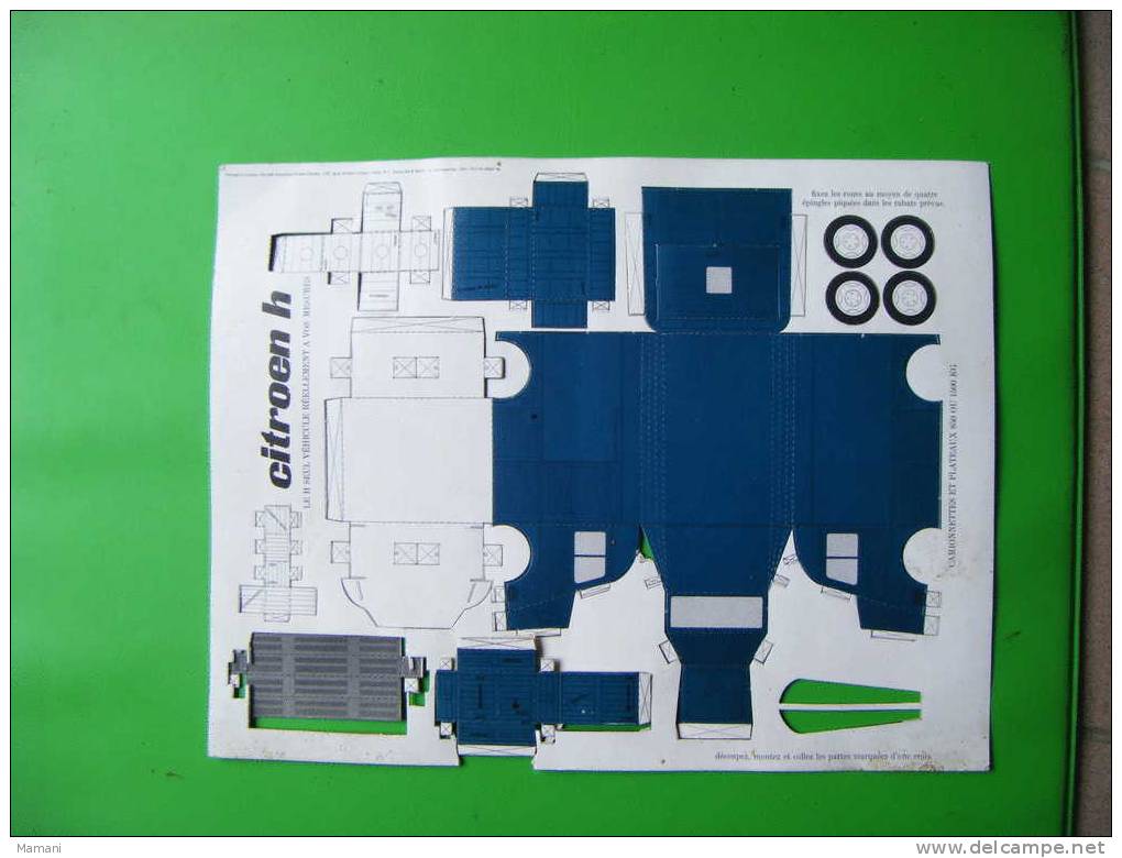 Citroen H Le H Seul Vehicule Etc.....sur Planche A Monter Suivant Pointille-manque Une Piece-- - Autres & Non Classés