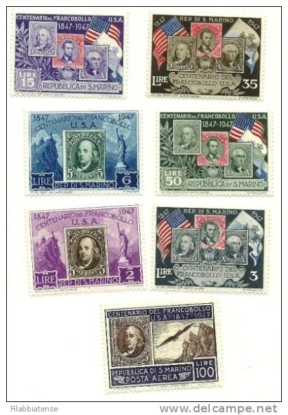 1947 - 330/35 + PA 75 Francobollo USA   ++++++++ - Unused Stamps
