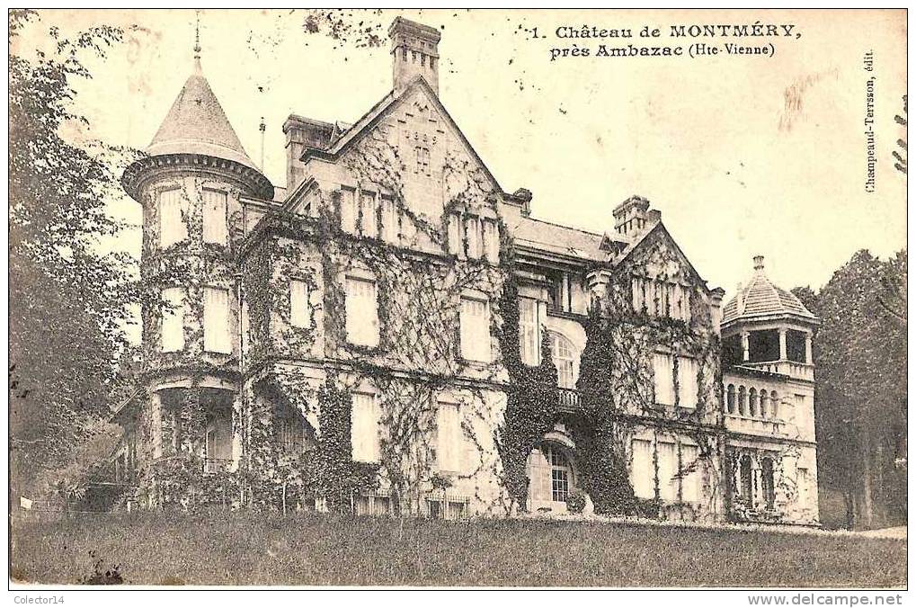 AMBAZAC  CHATEAU DE MONTMERY 1915 - Ambazac