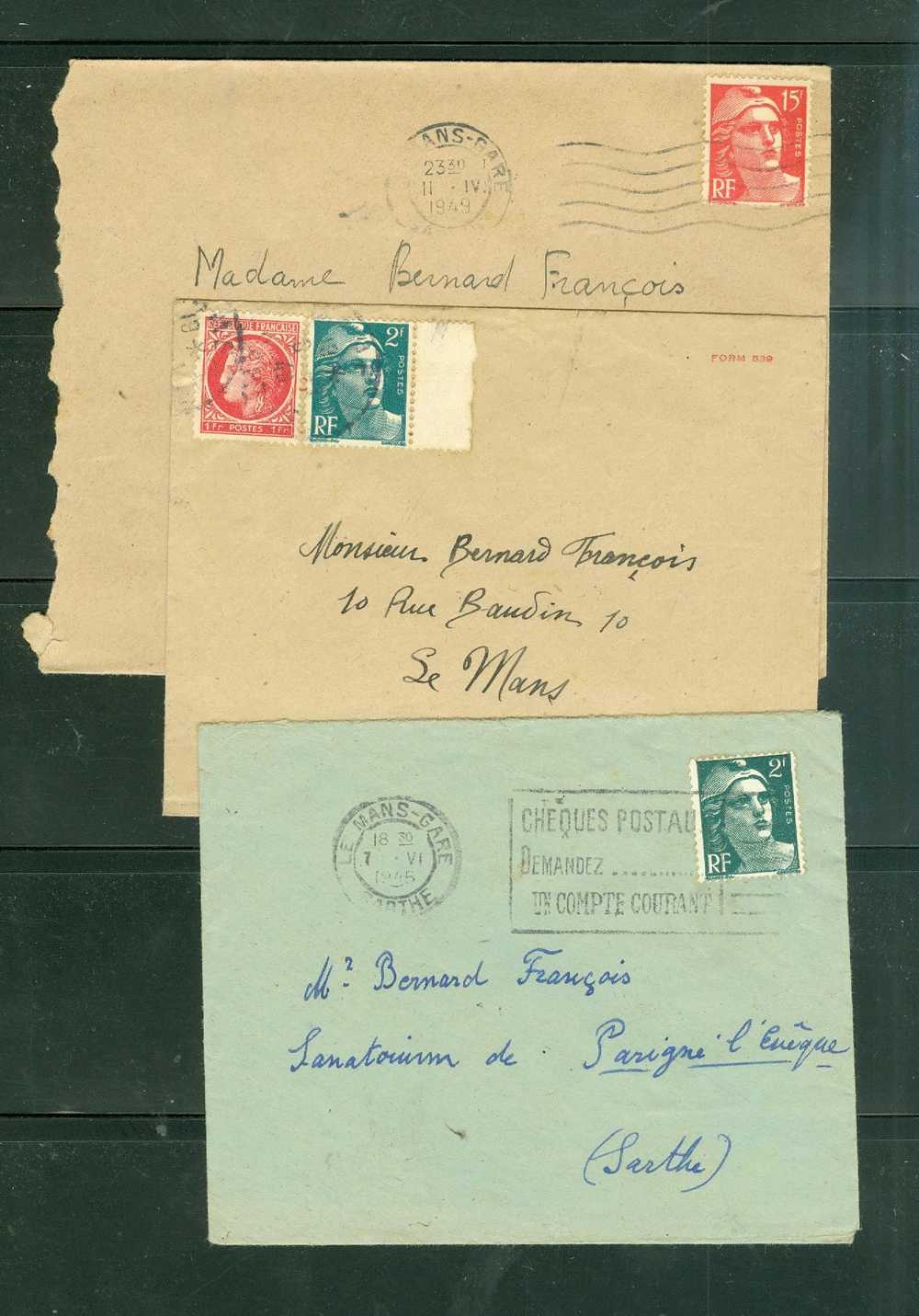 Lot De  30 Lettres Affranchies Avec Type  Gandon -Ac49 - 1945-54 Marianne De Gandon
