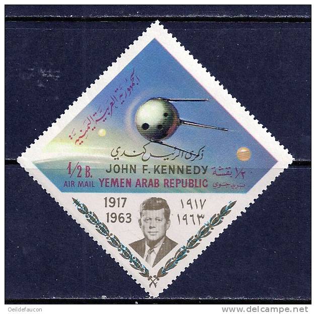 YEMEN République Arabe - Yvert - PA 16** - Cote 1,75 € - Kennedy (John F.)