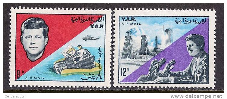 YEMEN République Arabe - Yvert - PA 48/49** - Cote 7,50 € - Kennedy (John F.)