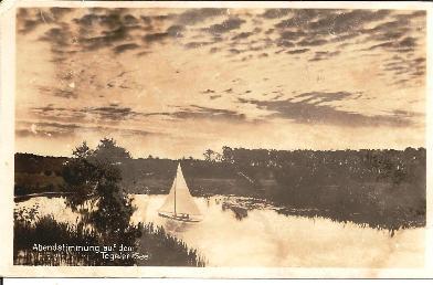 Bln114/ Tegelsee Mit Segelboot 1931 Nach Wuppertal - Tegel