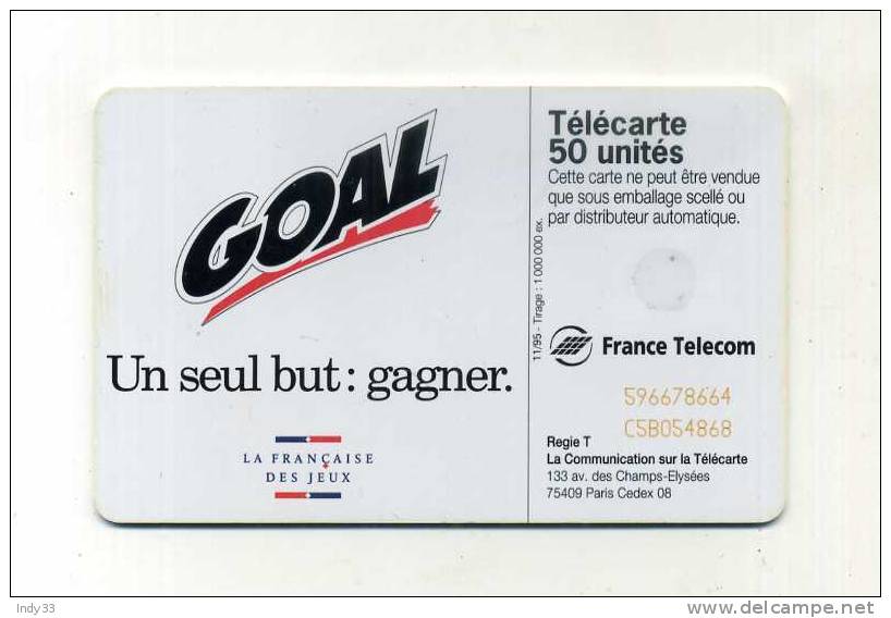 - TELECARTE GOAL 1995 - Jeux