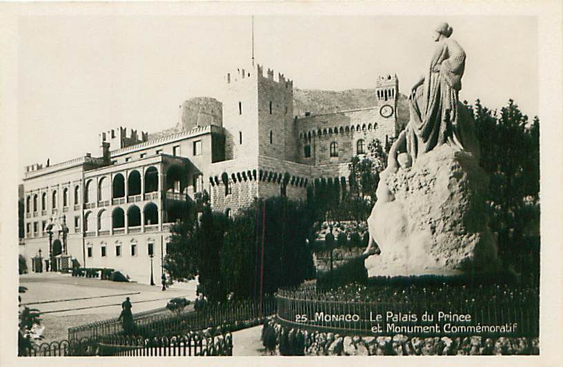 MONACO - Le Palais Du Prince Et Monument Commémoratif (Munier, N° 25) - Autres & Non Classés