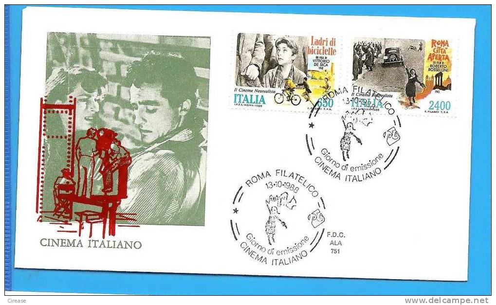 Italy Nice Cover 1988. Italian Cinema. Lardi Di Biciclette By Vittorio De Sica, - Cinema