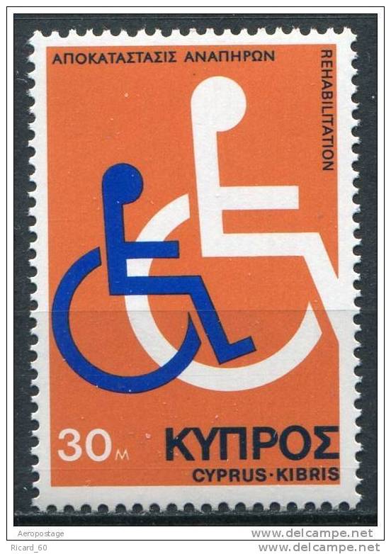 Timbre(s) Neuf(s) ** De Chypre, 1974;n°418, Handicapés - Handicaps