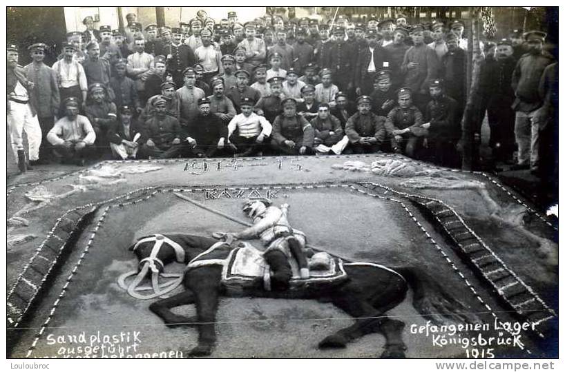 CAMP DE PRISONNIERS DE KONIGSBRUCK GEFANGENEN LAGER CARTE PHOTO 1915 - Weltkrieg 1914-18