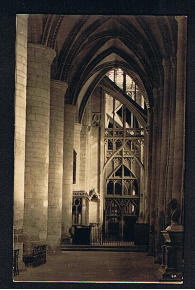 RB 560 - Early Real Photo Postcard Gloucester Cathedral Interior - Gloucestershire - Gloucester