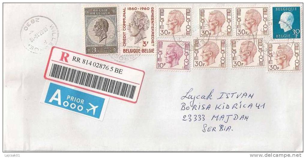 Good Cover From Belgium To Serbia - Lettres & Documents