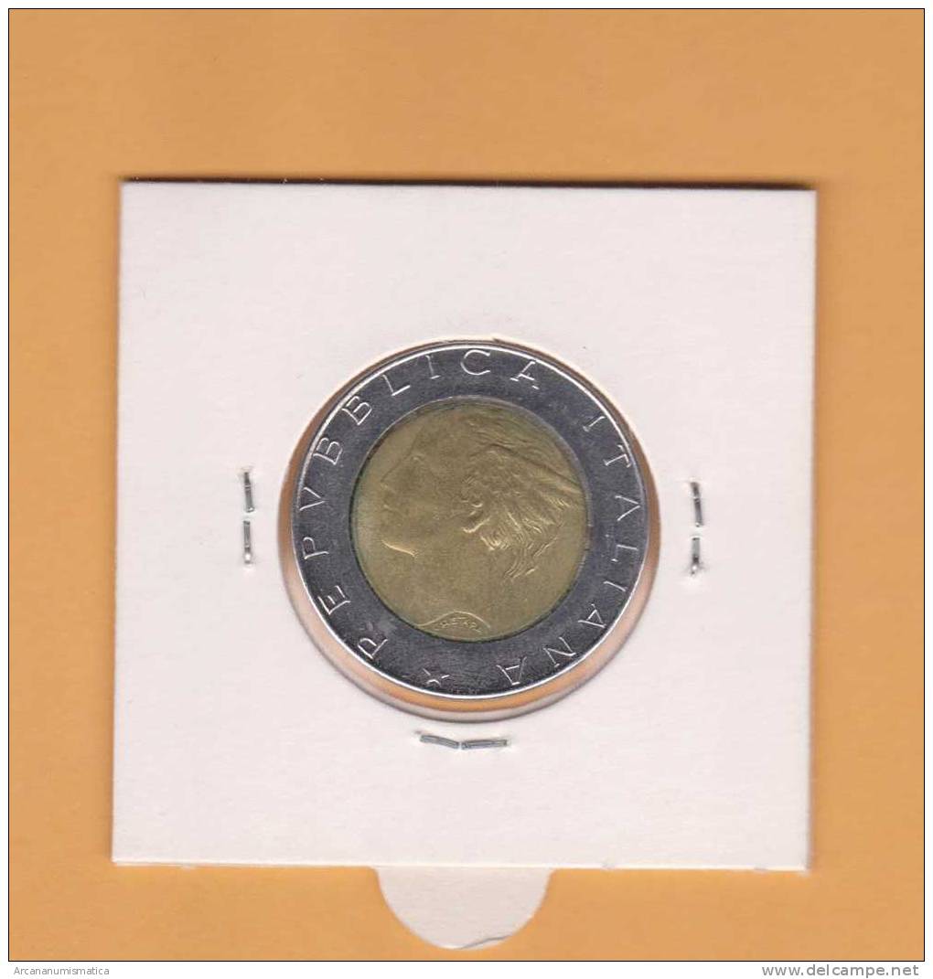 ITALIA  500  LIRAS  1.989   KM#111 BIMETALICA   MBC/VF      DL-8545 - 500 Lire