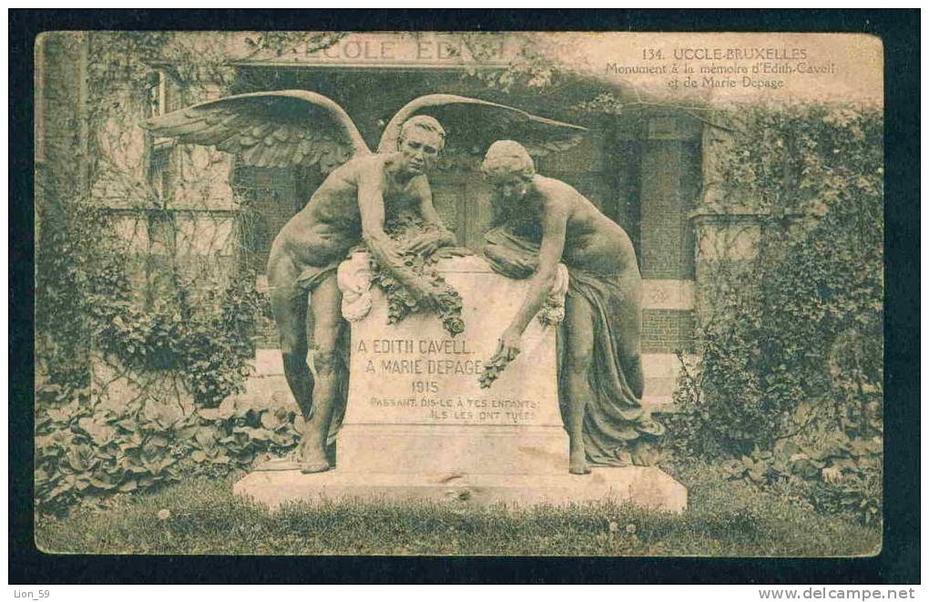 UCCLE - BRUXELLES - MONUMENT A LA MEMOIRE D'EDITH CAVELL ET DE MARIE  DEPAGE - Belgique Belgium Belgien Belgio 57142 - Uccle - Ukkel
