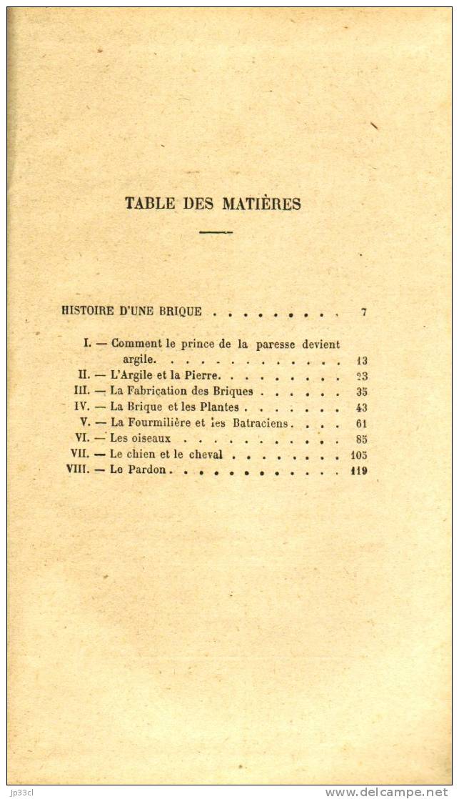 Histoire D'une Brique, Par L. Natanson (vers 1900) - 1801-1900