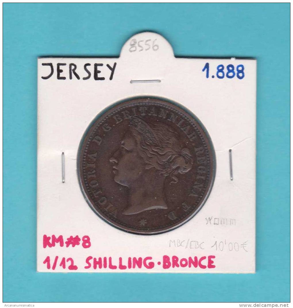 JERSEY  1/12  Shilling  1.888   BRONCE   KM#8   MBC/VF  VF/XF      DL-8556 - Jersey