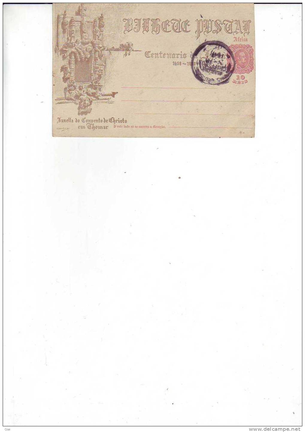 AFRICA PORTOGHESE- - Cartolina Postale Usata . "Fanella Do Convento De Cristo" - Africa Portuguesa