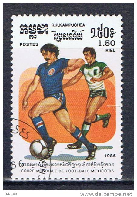 K+ Kambodscha 1986 Mi 726 Fußball-Weltmeisterschaft - Kampuchea