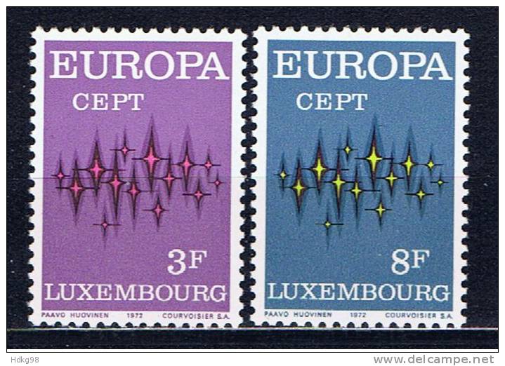 L Luxemburg 1972 Mi 845-46 Mnh EUROPA - Unused Stamps