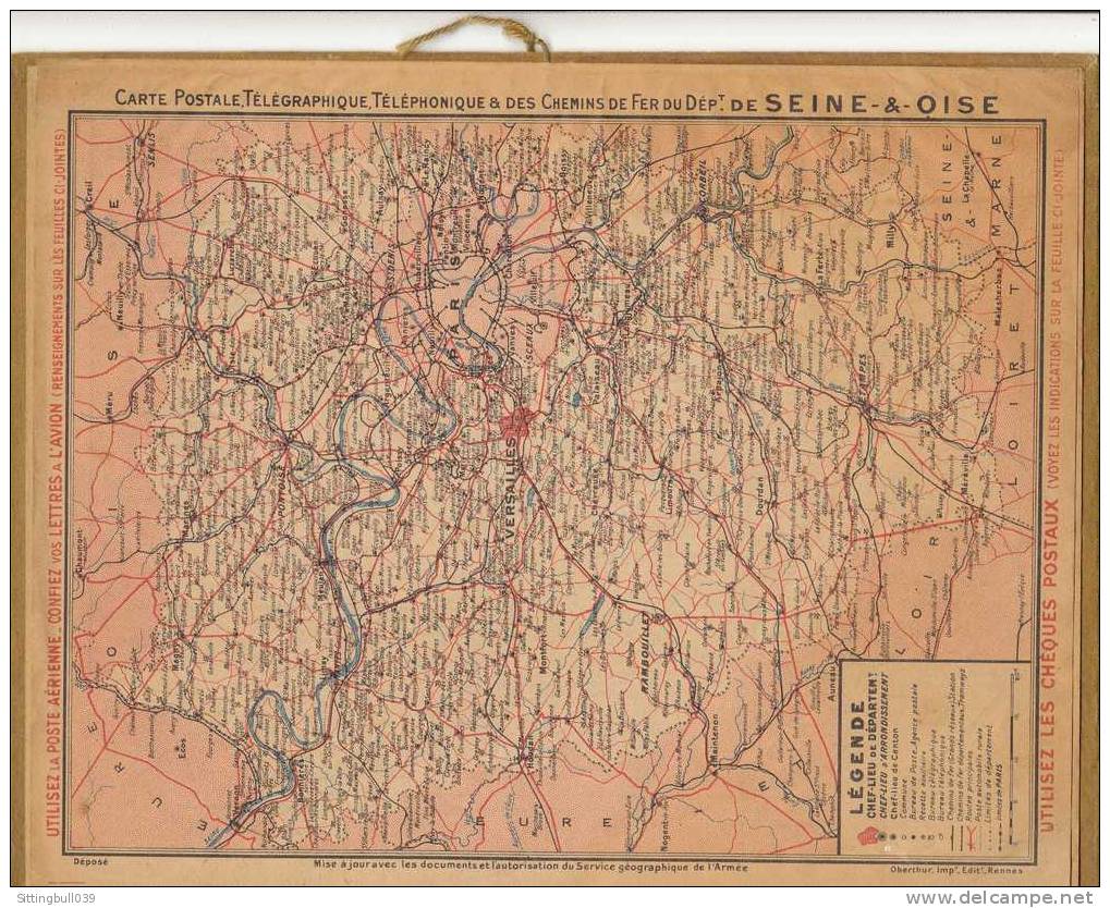 Almanach Des Postes Et Des Télégraphes 1936 (Seine Et Oise). A L'Abreuvoir (Algérie) Illustré Par BEUZON. Oberthur. - Grossformat : 1921-40