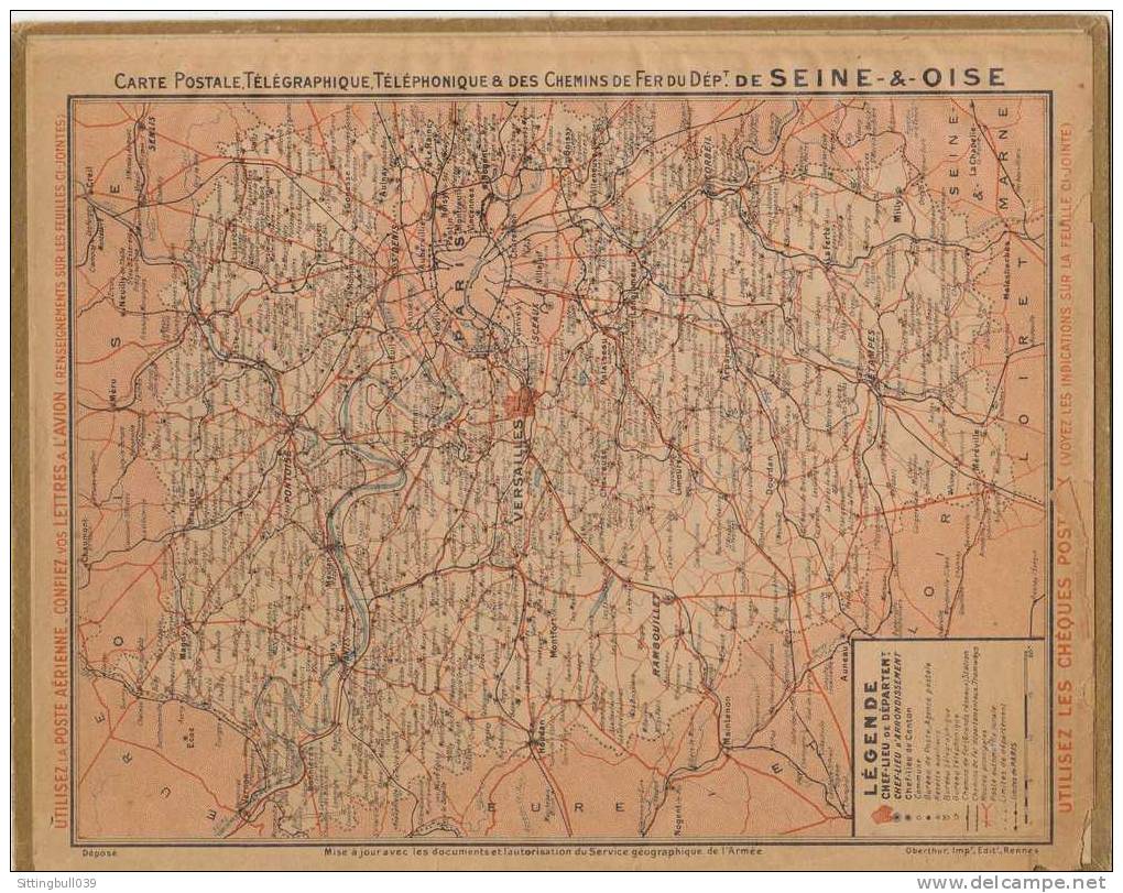 Almanach Des Postes Et Des Télégraphes 1935 (Seine Et Oise). Vitré (Ille Et Vilaine). Le Château.. Oberthur. - Grand Format : 1921-40