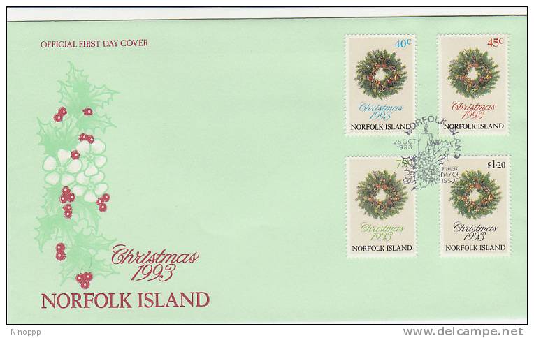 Norfolk Island-1993 Christmas FDC - Norfolk Island