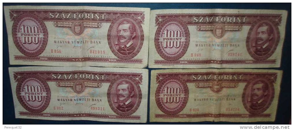 Billets De 100 Florins,3- 1995,1- 1989. - Hongrie