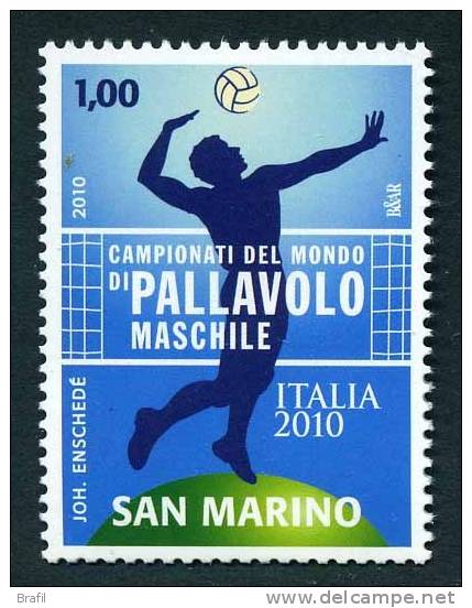 2010 San Marino Francobollo Nuovo (**) Mondiali Pallavolo - Unused Stamps