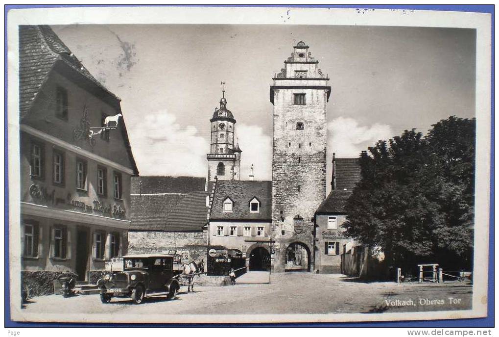 Volkach,Main,Gasthaus Zum Lamm,1931,Landpoststempel,Vogelsburg,Philatelie,Oldtimer, - Kitzingen