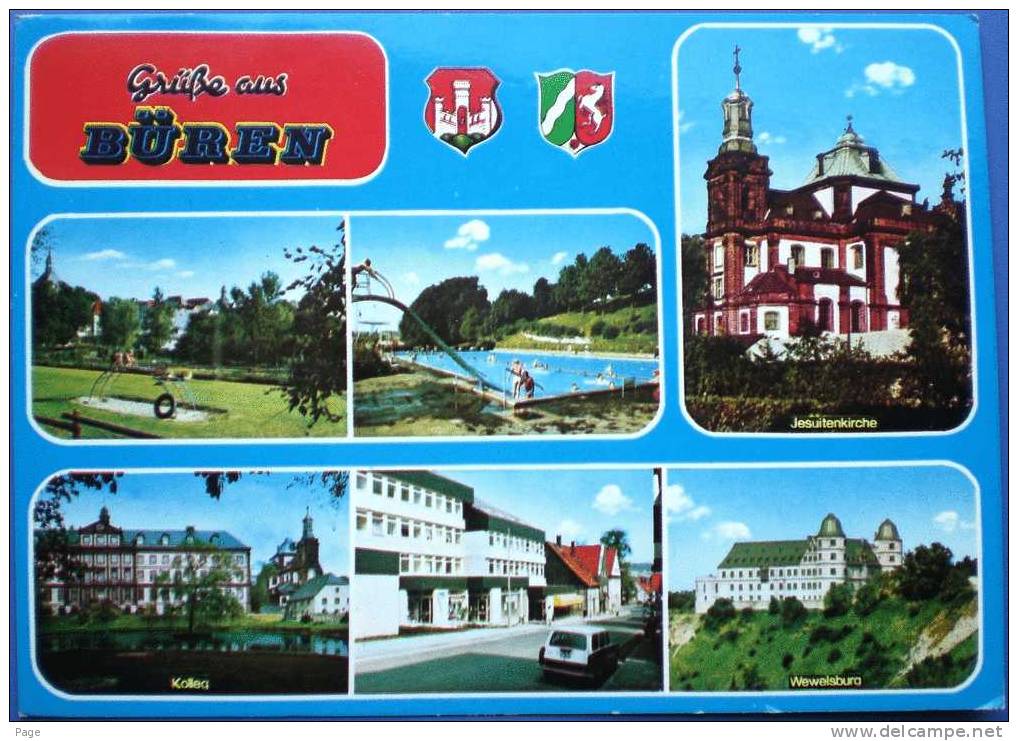 Büren,Westfalen,Mehrbildka Rte,1974, - Paderborn