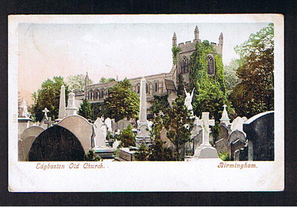 RB 561 - Early Postcard Edgbaston Old Church Birmingham Warwickshire - Birmingham