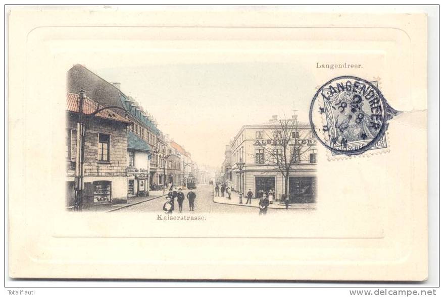 Bochum Langendreer Kaiserstrasse Belebt Col Straßenbahn MAGGI Passepartout Prägung Stempel 28.8.1902 TOP-Erhaltung - Bochum
