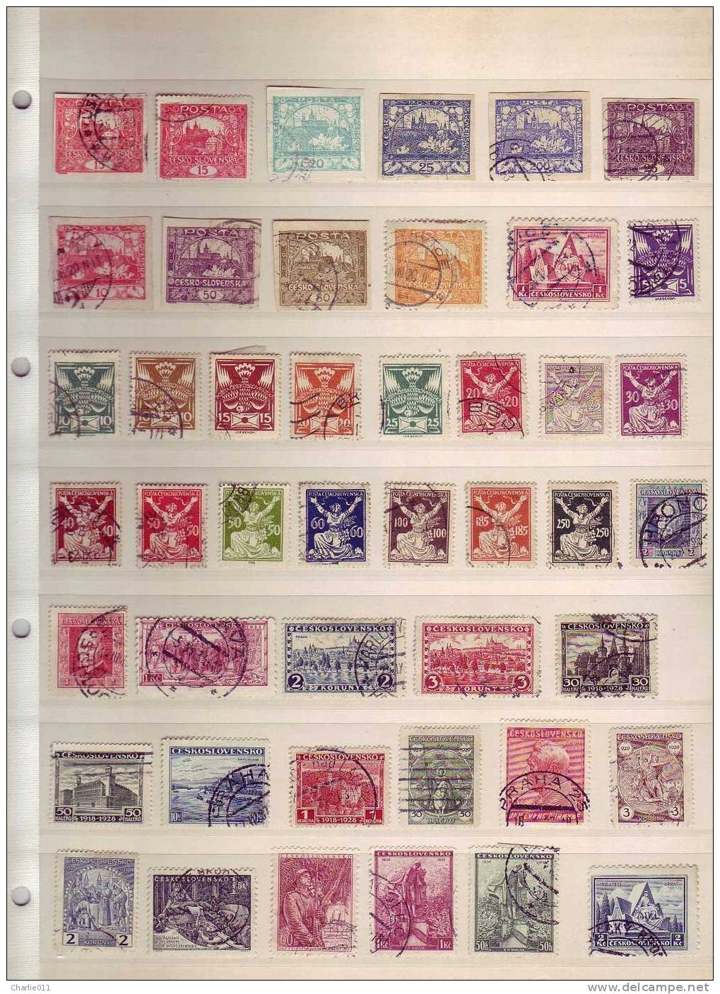 CZECHOSLOVAKIA-SMALL LOT -OLDER STAMPS - Collections, Lots & Series
