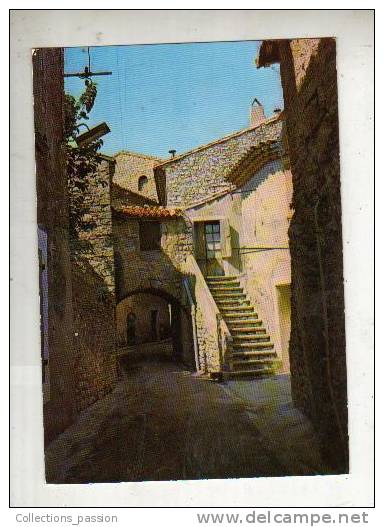 Cp, 30, Quissac, Une Vieille Ruelle Pittoresque Avec Son Porche Et Ses Escaliers De Pierre, Rue De L'Argenterie, écrite - Quissac