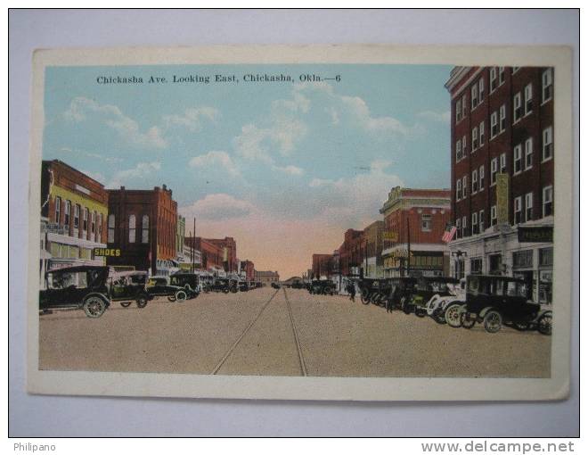 Chickasha Ok  Chichasha Ave Looking East   1941 Cancel - Otros & Sin Clasificación