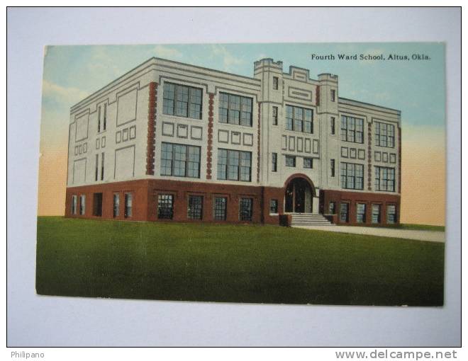 Altus Ok  Fourth Ward School Circa 1907 - Altri & Non Classificati