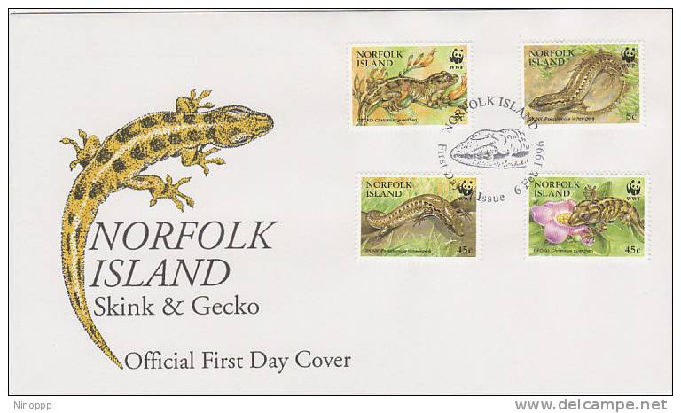 Norfolk Island-1996 Skink & Gecko FDC - Norfolk Island