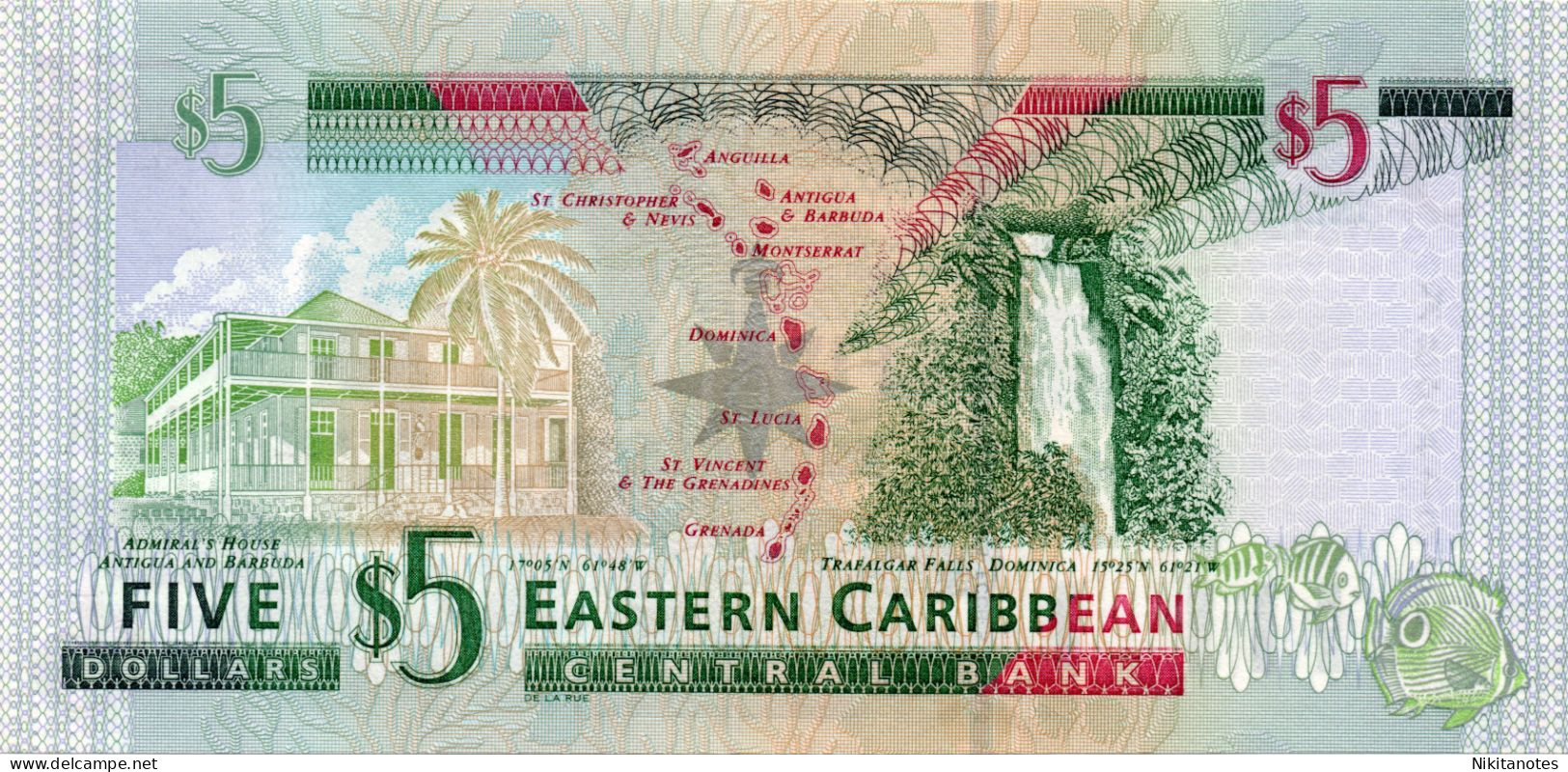 EASTERN CARIBBEAN STATES: Antigua ND  $ 5  UNC See Scan Note - Autres - Océanie