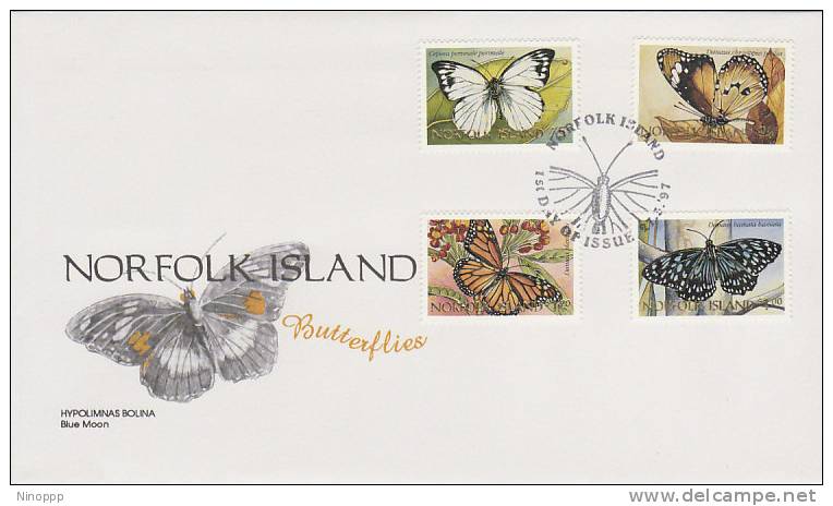 Norfolk Island-1997 Butterflies FDC - Norfolk Eiland