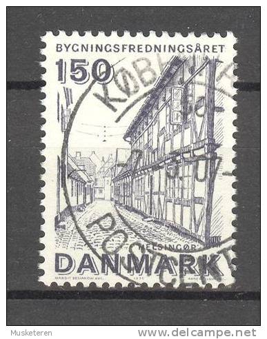 Denmark 1975 Mi. 594   150 (Ø) Denkmalschutzjahr Anna-Queen-Strasse Helsinore - Oblitérés