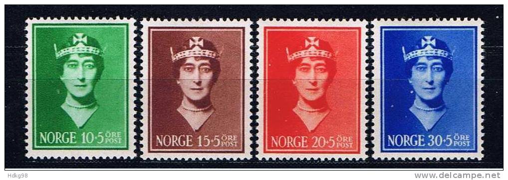 N Norwegen 1939 Mi 203-06 Mnh Königin Maud - Nuovi