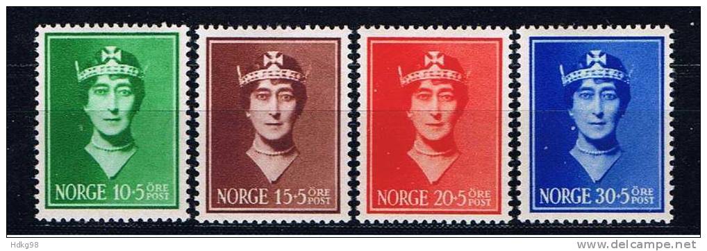 N Norwegen 1939 Mi 203-06 Mnh Königin Maud - Ongebruikt