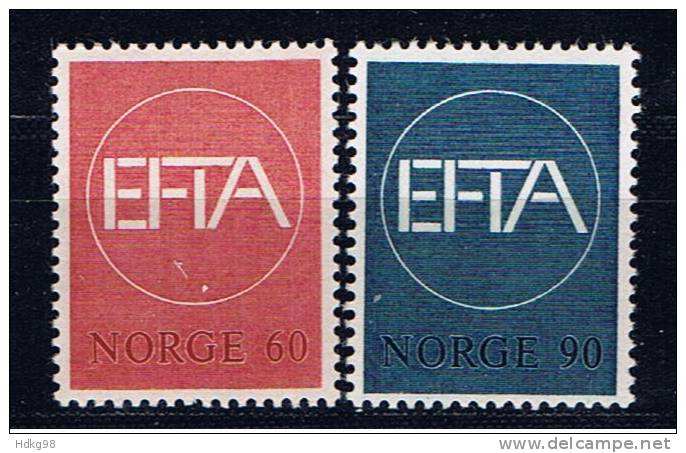 N Norwegen 1967 Mi 551-52 Mnh EFTA - Ungebraucht