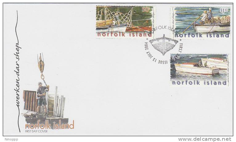 Norfolk Island-2004 Ship Set FDC - Norfolk Island