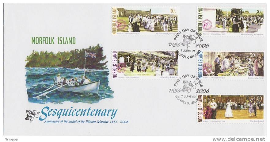 Norfolk Island-2006 Sesquicentenary Set FDC - Norfolk Island